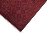 handmade Tribal Biljik Khal Muhammadi Red Blue Hand Knotted RECTANGLE 100% WOOL area rug 7x10
