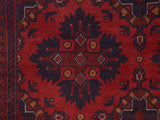 handmade Tribal Biljik Khal Muhammadi Red Blue Hand Knotted RECTANGLE 100% WOOL area rug 7x10