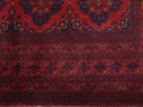 handmade Tribal Biljik Khal Muhammadi Red Blue Hand Knotted RECTANGLE 100% WOOL area rug 7x10
