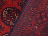 handmade Tribal Biljik Khal Muhammadi Red Blue Hand Knotted RECTANGLE 100% WOOL area rug 5x7