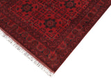 handmade Tribal Biljik Khal Muhammadi Red Blue Hand Knotted RECTANGLE 100% WOOL area rug 5x6