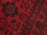 handmade Tribal Biljik Khal Muhammadi Red Blue Hand Knotted RECTANGLE 100% WOOL area rug 5x6