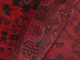 handmade Tribal Biljik Khal Muhammadi Red Blue Hand Knotted RECTANGLE 100% WOOL area rug 5x6