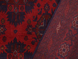 handmade Tribal Biljik Khal Muhammadi Red Blue Hand Knotted RECTANGLE 100% WOOL area rug 4x6