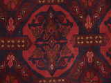 handmade Tribal Biljik Khal Muhammadi Red Blue Hand Knotted RECTANGLE 100% WOOL area rug 4x5