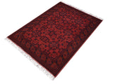 handmade Tribal Biljik Khal Muhammadi Red Blue Hand Knotted RECTANGLE 100% WOOL area rug 3x5