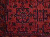handmade Tribal Biljik Khal Muhammadi Red Blue Hand Knotted RECTANGLE 100% WOOL area rug 3x5