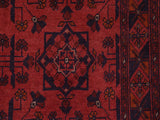 handmade Tribal Biljik Khal Muhammadi Red Blue Hand Knotted RECTANGLE 100% WOOL area rug 3x5