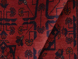 handmade Tribal Biljik Khal Muhammadi Red Blue Hand Knotted RECTANGLE 100% WOOL area rug 3x5