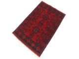 handmade Tribal Biljik Khal Muhammadi Red Blue Hand Knotted RECTANGLE 100% WOOL area rug 3x4