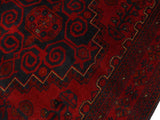 handmade Tribal Biljik Khal Muhammadi Red Blue Hand Knotted RECTANGLE 100% WOOL area rug 3x5