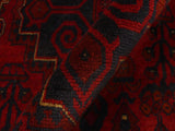 handmade Tribal Biljik Khal Muhammadi Red Blue Hand Knotted RECTANGLE 100% WOOL area rug 3x5