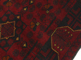 handmade Tribal Biljik Khal Muhammadi Red Blue Hand Knotted RECTANGLE 100% WOOL area rug 3x4