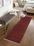 handmade Tribal Biljik Khal Muhammadi Red Blue Hand Knotted RUNNER 100% WOOL Runner 3x9