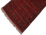 handmade Tribal Biljik Khal Muhammadi Red Blue Hand Knotted RUNNER 100% WOOL Runner 3x9