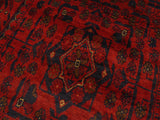 handmade Tribal Biljik Khal Muhammadi Red Blue Hand Knotted RUNNER 100% WOOL Runner 3x9