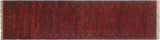 handmade Tribal Biljik Khal Muhammadi Red Blue Hand Knotted RUNNER 100% WOOL Runner 3x9