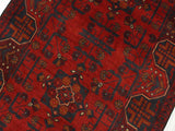 handmade Tribal Biljik Khal Muhammadi Red Blue Hand Knotted RUNNER 100% WOOL Runner 3x9
