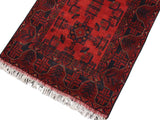 handmade Tribal Biljik Khal Muhammadi Red Blue Hand Knotted RUNNER 100% WOOL Runner 3x9