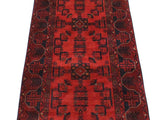 handmade Tribal Biljik Khal Muhammadi Red Blue Hand Knotted RUNNER 100% WOOL Runner 3x9