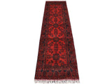 handmade Tribal Biljik Khal Muhammadi Red Blue Hand Knotted RUNNER 100% WOOL Runner 3x9