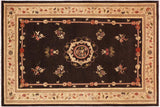 handmade Geometric Kafkaz Chobi Ziegler Brown Beige Hand Knotted RECTANGLE 100% WOOL area rug 10 x 14