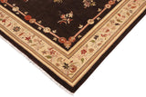handmade Geometric Kafkaz Chobi Ziegler Brown Beige Hand Knotted RECTANGLE 100% WOOL area rug 10 x 14
