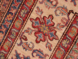 handmade Geometric Super Kazak Blue Beige Hand Knotted RECTANGLE 100% WOOL area rug 8x10