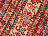 handmade Geometric Super Kazak Red Beige Hand Knotted RECTANGLE 100% WOOL area rug 8x10