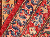 handmade Geometric Super Kazak Red Beige Hand Knotted RECTANGLE 100% WOOL area rug 8x10
