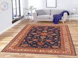 handmade Geometric Super Kazak Blue Beige Hand Knotted RECTANGLE 100% WOOL area rug 8x11