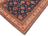 handmade Geometric Super Kazak Blue Beige Hand Knotted RECTANGLE 100% WOOL area rug 8x11