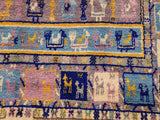 handmade Modern Moroccan Beige Blue Hand Knotted RECTANGLE 100% WOOL area rug 8x10