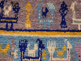 handmade Modern Moroccan Beige Blue Hand Knotted RECTANGLE 100% WOOL area rug 8x10