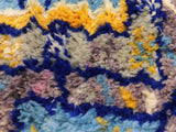 handmade Modern Moroccan Beige Blue Hand Knotted RECTANGLE 100% WOOL area rug 8x10