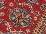 handmade Geometric Super Kazak Red Beige Hand Knotted RECTANGLE 100% WOOL area rug 8x10
