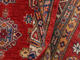 handmade Geometric Super Kazak Red Beige Hand Knotted RECTANGLE 100% WOOL area rug 8x10