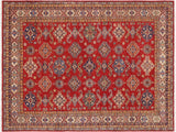 handmade Geometric Super Kazak Red Beige Hand Knotted RECTANGLE 100% WOOL area rug 8x10