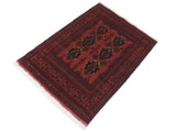 handmade Tribal Biljik Khal Muhammadi Red Black Hand Knotted RECTANGLE 100% WOOL area rug 3x5