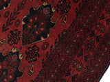 handmade Tribal Biljik Khal Muhammadi Red Black Hand Knotted RECTANGLE 100% WOOL area rug 3x5