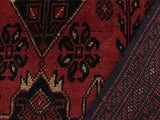 handmade Tribal Biljik Khal Muhammadi Red Black Hand Knotted RECTANGLE 100% WOOL area rug 3x5