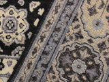 handmade Geometric Mamluk Black Beige Hand Knotted RECTANGLE 100% WOOL area rug 9x12