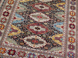 handmade Geometric Sherwan Black Ivory Hand Knotted RECTANGLE 100% WOOL area rug 12x17