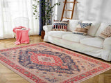 handmade Vintage Blue Red Hand Knotted RECTANGLE 100% WOOL area rug 8x11