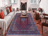 handmade Medallion, Traditional Tabriz Red Blue Hand Knotted RECTANGLE 100% WOOL area rug 10x13