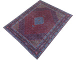 handmade Medallion, Traditional Tabriz Red Blue Hand Knotted RECTANGLE 100% WOOL area rug 10x13