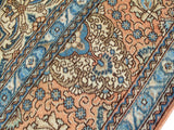 handmade Medallion, Traditional Tabriz Tan Blue Hand Knotted RECTANGLE 100% WOOL area rug 10x13