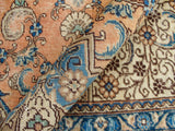 handmade Medallion, Traditional Tabriz Tan Blue Hand Knotted RECTANGLE 100% WOOL area rug 10x13