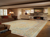 handmade Medallion, Traditional Kashan Orange Brown Hand Knotted RECTANGLE 100% WOOL area rug 10x13