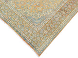 handmade Medallion, Traditional Kashan Orange Brown Hand Knotted RECTANGLE 100% WOOL area rug 10x13
